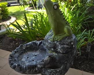 Concrete Frog Fountain