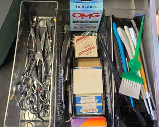 Shears, Pins, Brushes