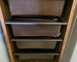 Rolling Cart with 4 Pull Out Bins