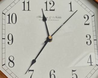 Sterling & Noble Hexagon Wood Clock