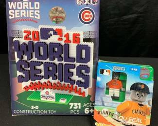 SH787BRXLZ Cubs World Series  Giants, Lou Seal Building Toys