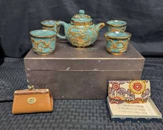 SH669Chinese Tea Set  Two Coin Purses