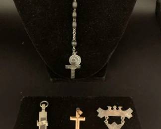 SH686VVintage Crucifix And Rosary