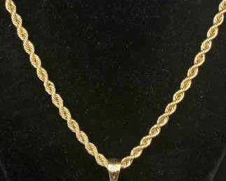 SH753VGold Rope Chain Necklace