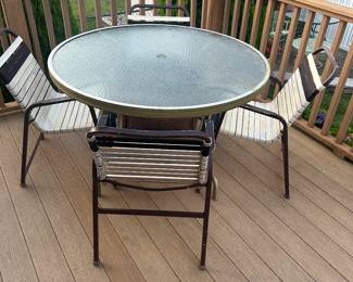 Patio table and four chairs