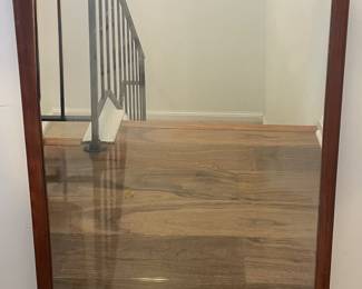 Large, oak-framed mirror