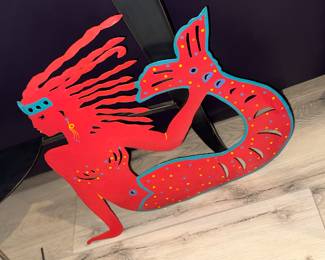 Metal Red mermaid...