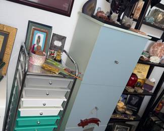Storage container and tall lingerie dresser