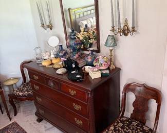 Bedroom 1
Dresser w/ mirror
Needlepoint pair of chairs