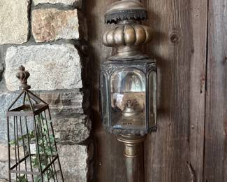 Family Room 
One of a pair of funeral carriage lanterns 