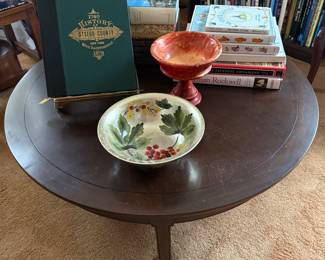 Library 
Round coffee table
Otsego County book
Art books