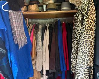 Sewing Room
Vintage-modern coats, hats, wraps, & larger scarves
Beautiful leather coats!!