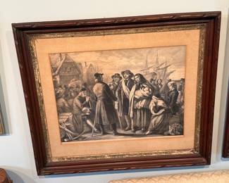 Studio
X-large deep wooden frame with/ early print