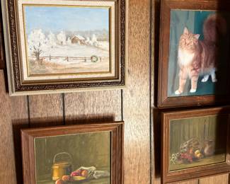 Downstairs Hallway 
Still life oil paintings by Marjorie Walters 