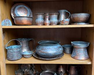 Family Room 
Copper/copper plated items-middle eastern 