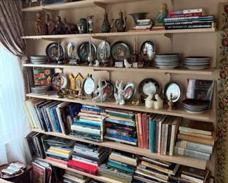 Library 
Art books 
Russian plates