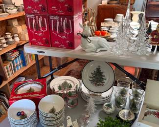 Studio
Christopher Radko Holiday Traditions dishes
Spode wine glasses