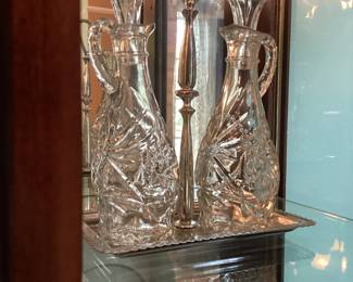 Anchor Hocking Star of David Oil and Vinegar Cruets