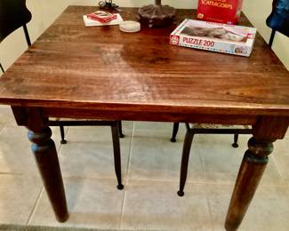 Wood Table with spindle legs