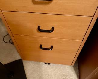 3 Drawer wood filing cabinet