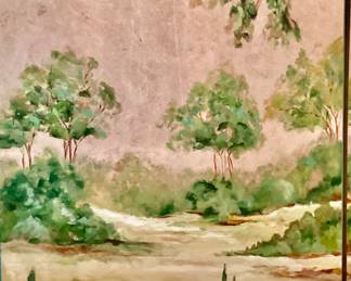 Hand painted 2 part scene