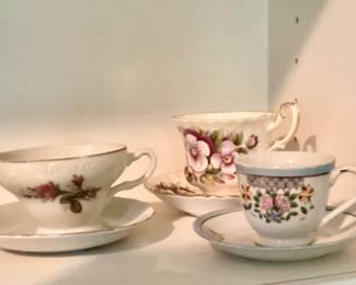 Assorted Cups and Saucers 