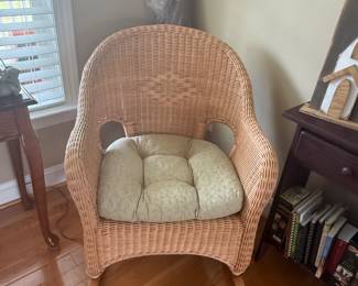$75 rocking wicker chair