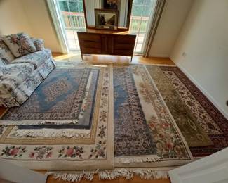 Many beautiful rugs 
