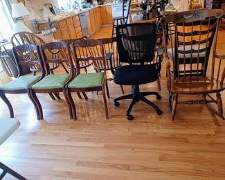 Lots of assorted chairs 