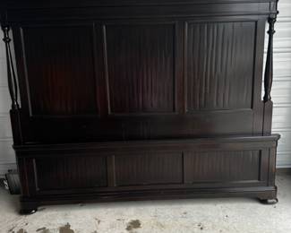 King size head and foot board with side rails