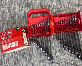 CRAFTSMAN 20 PC SEA METRIC RATCHETING COMBO WRENCH SET