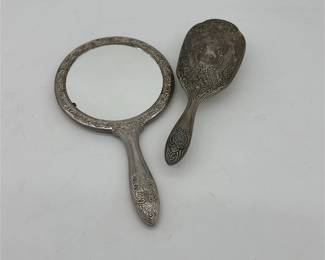 mirror and brush