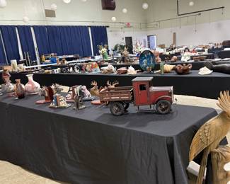 Vintage truck, bookends, pottery