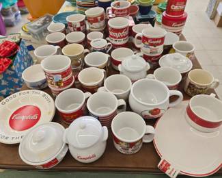 Campbell's Soup Mugs, Bowls, Serving Pieces
