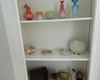 Diamond quilted satin glass vases