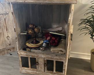 Rustic wooden cabinet