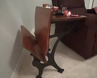 Antique desk with inkwell