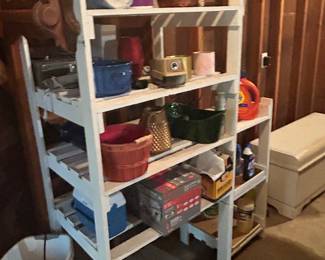 Bird houses, office supplies, iron decor
