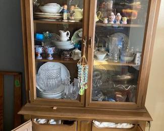 China cabinet, not solid. 