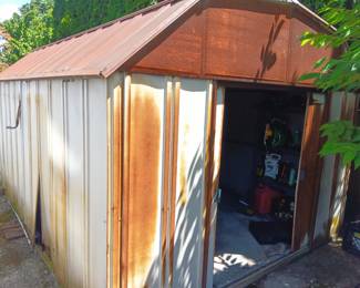 Free scrap metal shed, you take down and remove. 