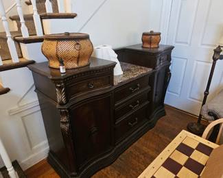 New buffet matches couch and china hutch