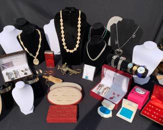 Jewelry display pieces, costume and “bone” jewelry.