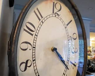 Hanging rooster farmhouse style clock