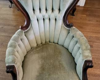 Victorian slipper chair, 2 available