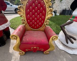 Beautiful red Santa chair fiberglass