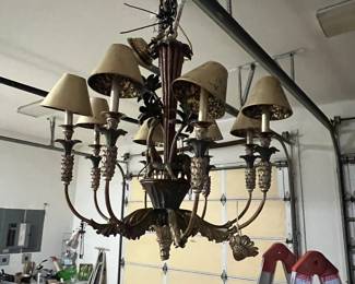 One of two chandeliers