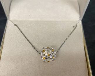 Sterling Chain w/Ball Pendant