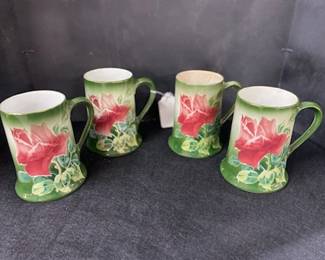 4- K & G- France Mugs w/Roses