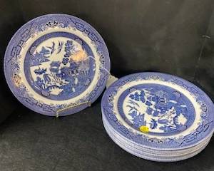 Churchill Blue Willow Plates