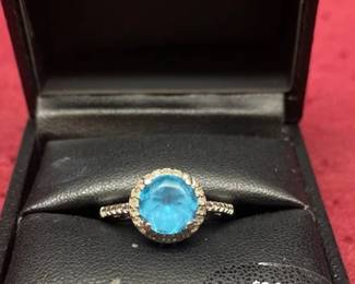 Sterling Rind w/Blue Stone